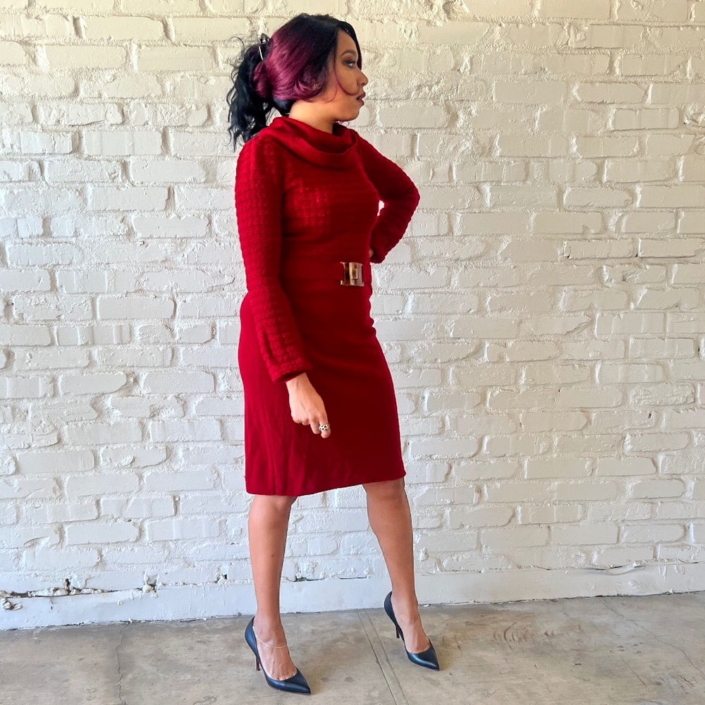 Red Wool vintage Milly dress
